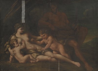 Adam og Eva med Kain og Abel av Nicola Vaccaro