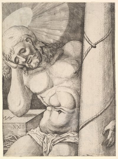 The Man of Sorrows at the Column, 1523. av Nicolaas Hogenberg