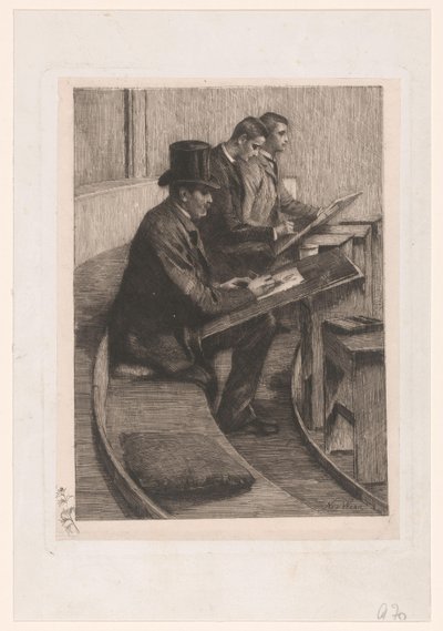 Tegner menn av Nicolaas van der Waay