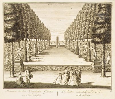 Natürliches Theater aus Bäumen und Hecken von Nicolaes Jansz  Visscher
