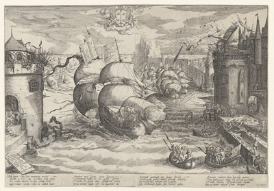 Tar Damiate og overvinner kjeden, 1219 av Nicolaes Jansz. Clock