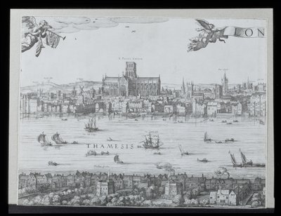 Panorama over London og Themsen, del to som viser St. Paul