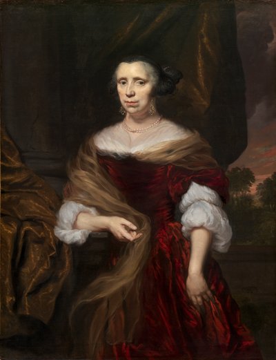 Portrett av en dame av Nicolaes Maes