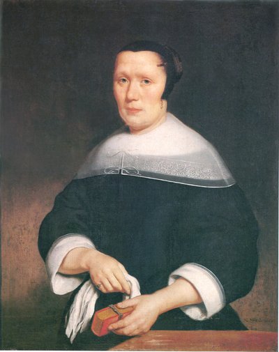 Portrett av en kvinne - av Nicolaes Maes