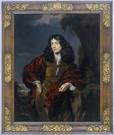 Portrett av en ung mann, muligens Simon van Alphen (1650-1730) av Nicolaes Maes