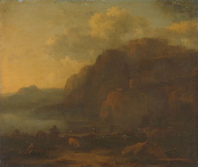 Italiensk landskap av Nicolaes Pietersz Berchem