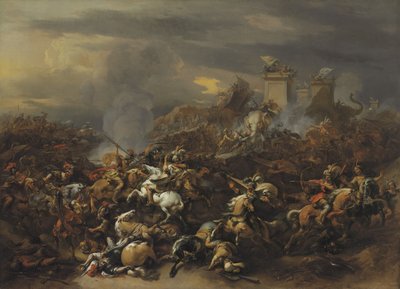 Kampen av Alexander den store mot kongen Porus av Nicolaes Pietersz. Berchem