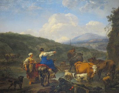 Kveg på et vanningssted av Nicolaes Pieterszoon Berchem