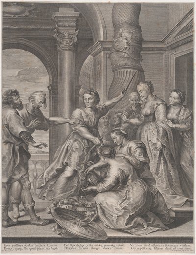 Akilles og døtrene til Lycomedes, ca. 1620-26., ca. 1620-26. av Nicolaes Ryckmans