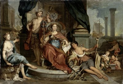 Apotheose av det nederlandske østindiske kompaniet av Nicolaes Verkolje