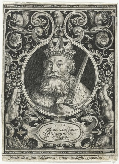 Charles den store, kongen av frankerne, 1594 av Nicolaes de Bruyn