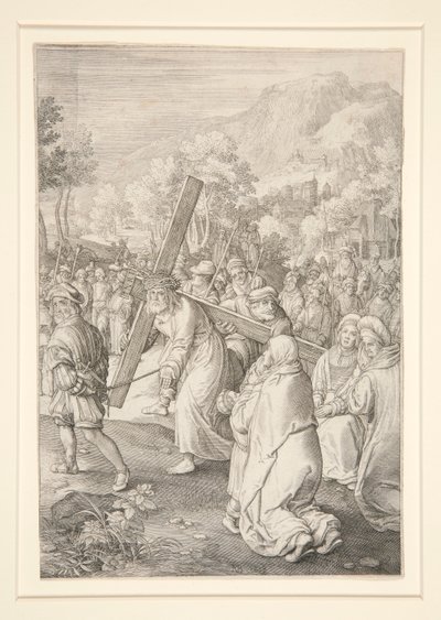 Kristus som bærer korset (Passion Series) av Nicolaes de Bruyn
