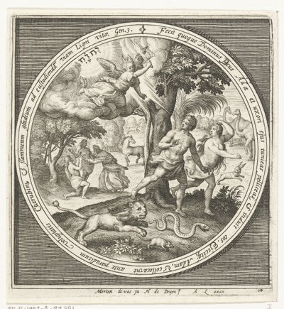 Utvisning fra paradis av Nicolaes de Bruyn