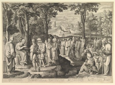 Døperen Johannes forkynner i ørkenen, ca. 1527-28 av Nicolaes de Bruyn