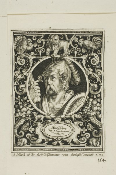 Judas Macabee, plate seks fra De ni verdige av Nicolaes de Bruyn