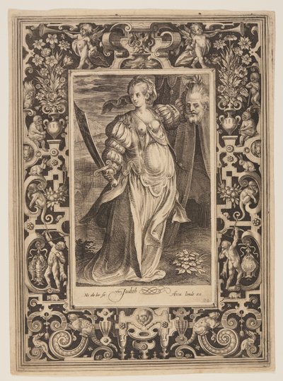 Judith, plate seks fra De ni verdige av Nicolaes de Bruyn