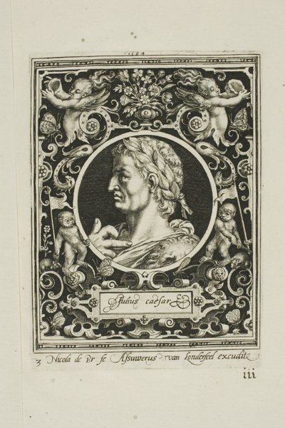 Julius Cæsar, plate tre fra De ni verdighetene av Nicolaes de Bruyn