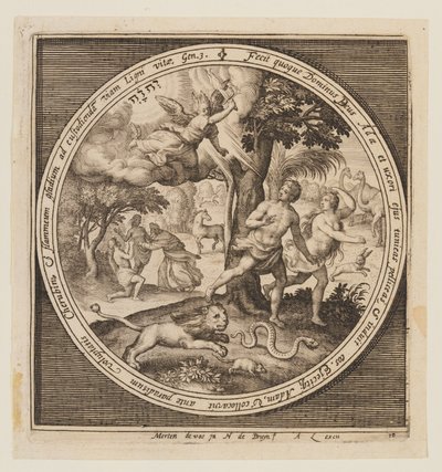 Utvisningen, fra skapelsen til utvisningen fra paradiset av Nicolaes de Bruyn