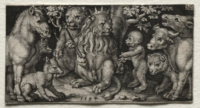 Dyrenes konge, 1594. av Nicolaes de Bruyn