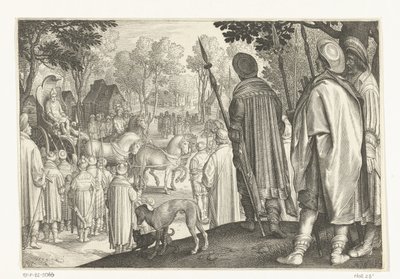 Triumftog av Josef i Faraos vogn Story of Joseph (serietittel) av Nicolaes de Bruyn