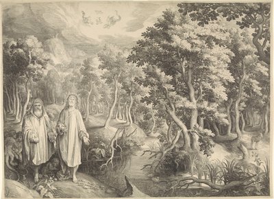 Kristi fristelse i ørkenen av Nicolaes de Bruyn