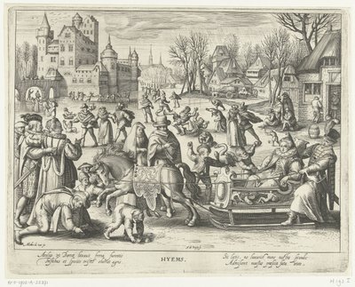 Vinter Hyems (tittel på objekt) Four Seasons (serietittel) av Nicolaes de Bruyn