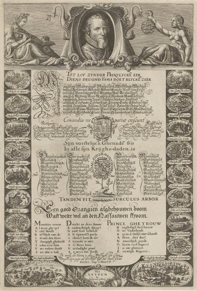 Allegorisk portrett til ære for prins Maurits, 1612 av Nicolaes van Geelkercken