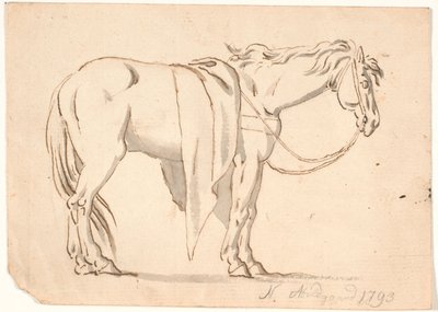 En hest med et teppe på av Nicolai Abildgaard