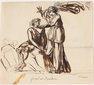 Fingal og Agandecca. Ossians digte, Fingal III av Nicolai Abildgaard