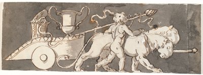 Fris med gutt ved vognen til Bacchus og Mars (eller Pluto) trukket av løver av Nicolai Abildgaard