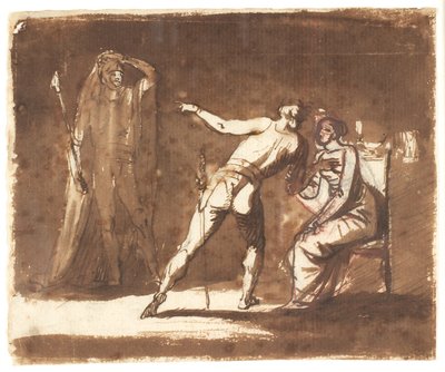 Hamlet med moren sin av Nicolai Abildgaard