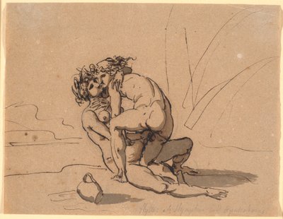 Hylas kjærtegnet av nymfen av Nicolai Abildgaard
