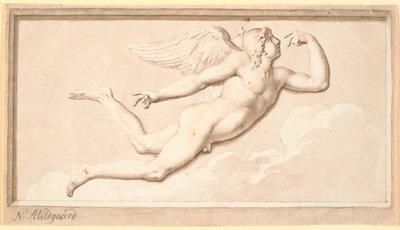 Morgenen eller dagen. En bevinget flygende ung mann av Nicolai Abildgaard
