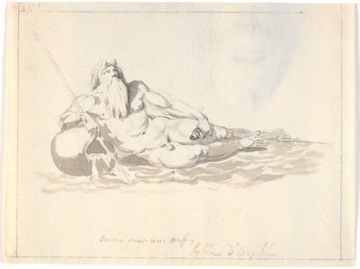Oceanet, en liggende havgud av Nicolai Abildgaard