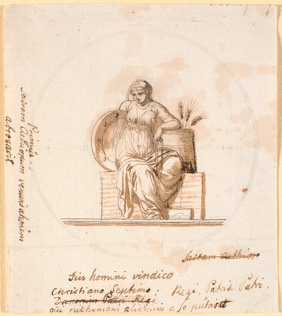Sittende allegorisk kvinneskikkelse av Nicolai Abildgaard