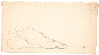 Skisse av fot sett fra siden. Hælen t.v. av Nicolai Abildgaard