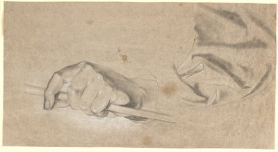 Studie av en hånd og et draperi av Nicolai Abildgaard