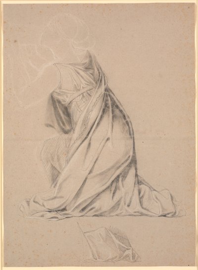 Studie for den knelende figuren som symboliserer Holstein på Christian I-bildet for Christiansborg av Nicolai Abildgaard