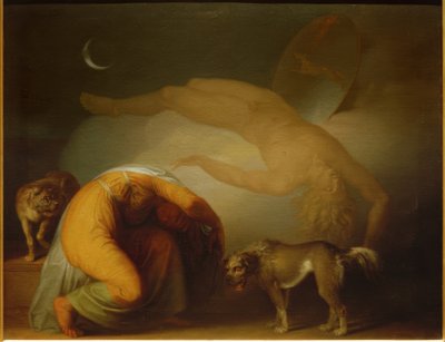 Culmins spøkelse dukker opp for moren hans av Nicolai Abraham Abildgaard