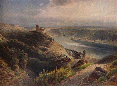 Katz slott med utsikt over Lorelei, Katz slott med utsikt over Lorelei, 1923. av Nicolai Astudin