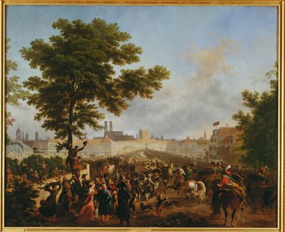 Napoleon I går inn i München 24. november 1805 av Nicolas Antoine Taunay
