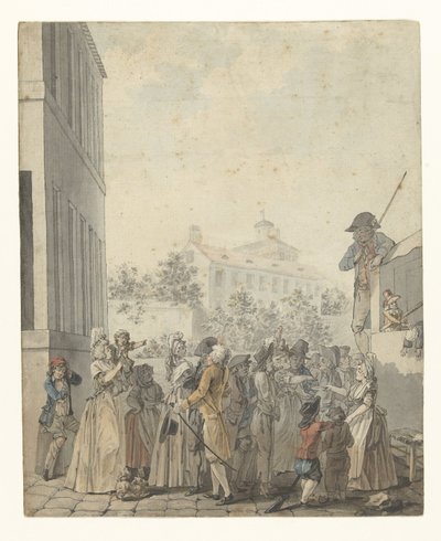 Dukketeater på en firkant av Nicolas Antoine Taunay