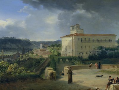 Utsikt over Villa Medici, Roma av Nicolas Antoine Taunay