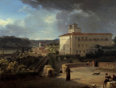 Utsikt over Villa Medicis, Roma, 1815 av Nicolas Antoine Taunay