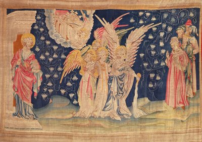Den første kolben helt på jorden, fra Apocalypse Tapestry of Angers, 1373-1387 (teppe) av Nicolas Bataille