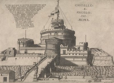 Slottet til S. Angelo av Roma av Nicolas Beatrizet