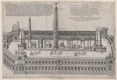 Mirror of Roman Magnificence: Circus Maximus, 1553., 1553. av Nicolas Beatrizet