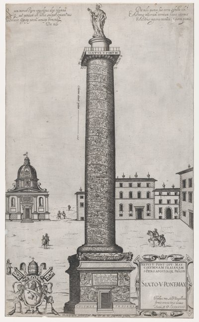 Mirror of Roman Magnificence: Column of Trajan, 1589., 1589. av Nicolas Beatrizet.