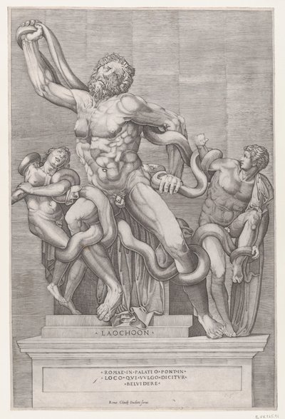 Mirror of Roman Magnificence: Laocoon, 1500-tallet., 1500-tallet. av Nicolas Beatrizet