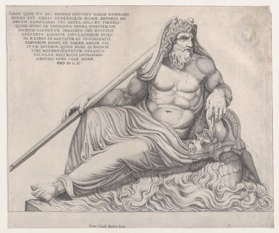 Mirror of Roman Magnificence: The Ocean God, 1560., 1560. av Nicolas Beatrizet